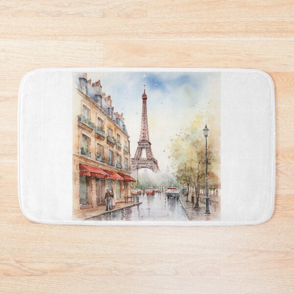 Item preview, Parisian Watercolor Whisper - Eiffel Tower in Vintage Serenity designed and sold by Silver Medal.