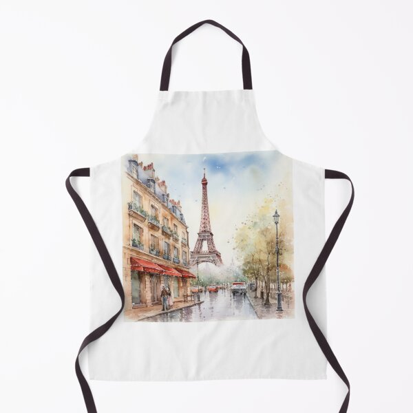Item preview, Parisian Watercolor Whisper - Eiffel Tower in Vintage Serenity designed and sold by Silver Medal.