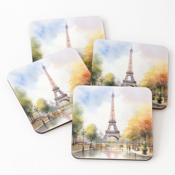 Item preview, Paris Nostalgia in Watercolor - Vintage Eiffel Tower Elegance designed and sold by Silver Medal.