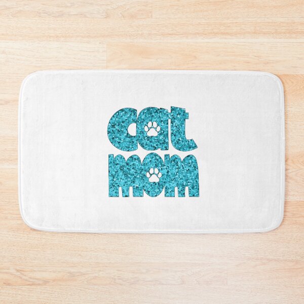 Item preview, Cat Mom Turquoise Glitter designed and sold by HeidiMyersArt.