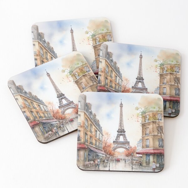 Item preview, Whispers of the Eiffel - Vintage Parisian Watercolor Panorama designed and sold by Silver Medal.