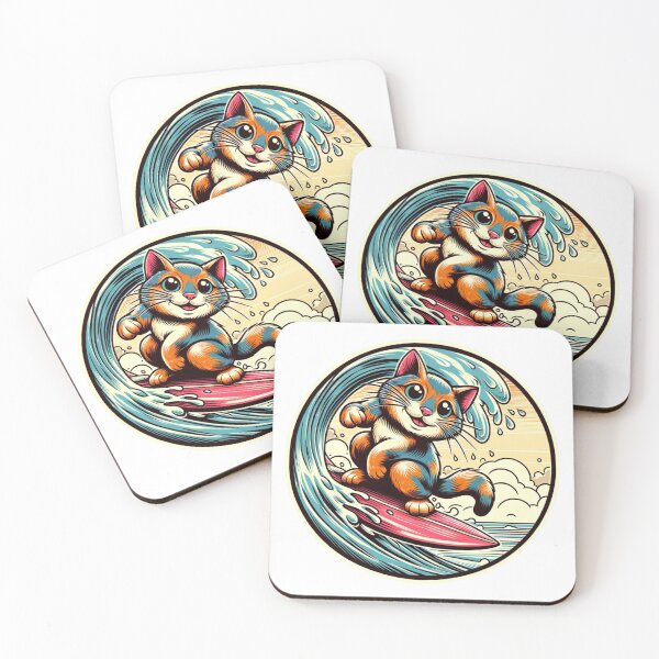 Item preview, Cat Surfing A Wave | Surfing | Cat Lover designed and sold by ShopCoolStop.