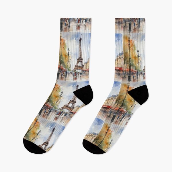 Item preview, Paris Reimagined - Eiffel Tower's Watercolor Reverie in Vintage Style designed and sold by Silver Medal.