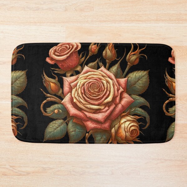 Item preview, Vintage Style Rose Painting - Black Background designed and sold by Star-Fragment.