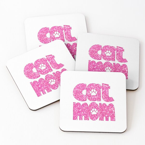 Item preview, Cat Mom Pink Glitter designed and sold by HeidiMyersArt.