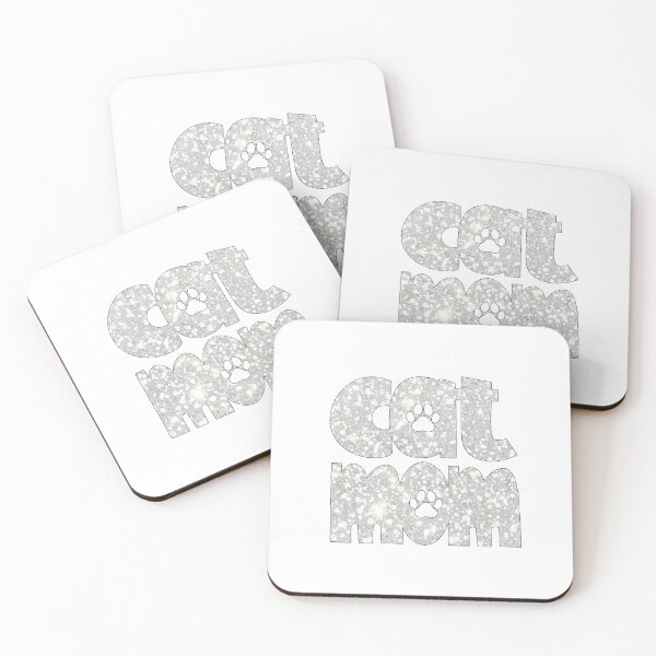 Item preview, Cat Mom Silver Glitter designed and sold by HeidiMyersArt.