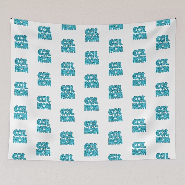 Item preview, Cat Mom Turquoise Glitter designed and sold by HeidiMyersArt.