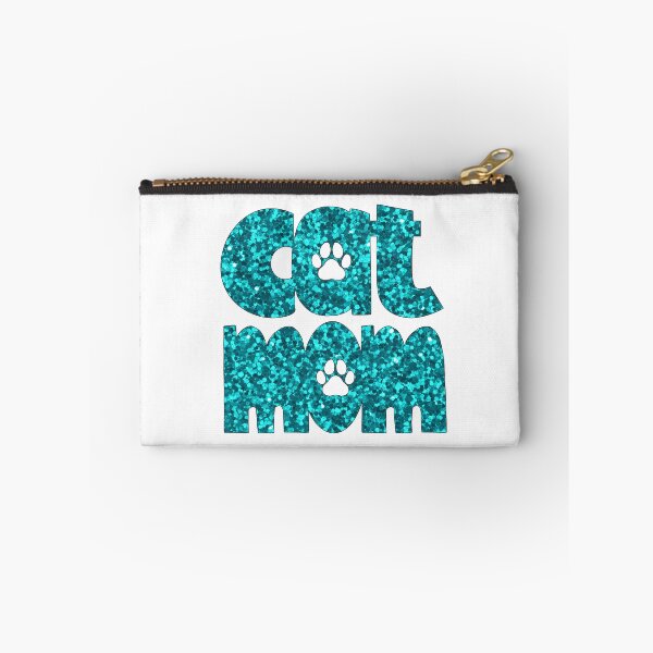 Item preview, Cat Mom Teal Glitter designed and sold by HeidiMyersArt.