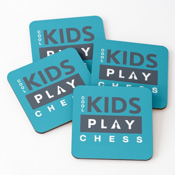 Item preview, Cool Kids Play Chess - Blue Minimalist designed and sold by ChessiShop.