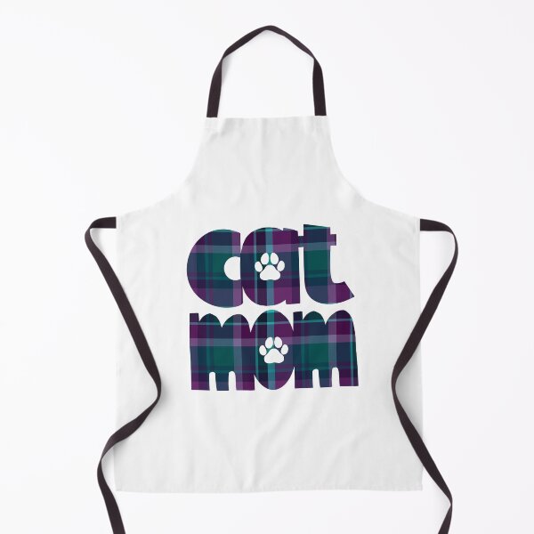 Item preview, Cat Mom Purple Teal Blue Plaid designed and sold by HeidiMyersArt.
