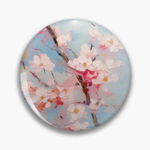 Aperçu de l'œuvre Balancement doux des fleurs de cerisier - Motif floral impressionniste créée et vendue par HAL2501.