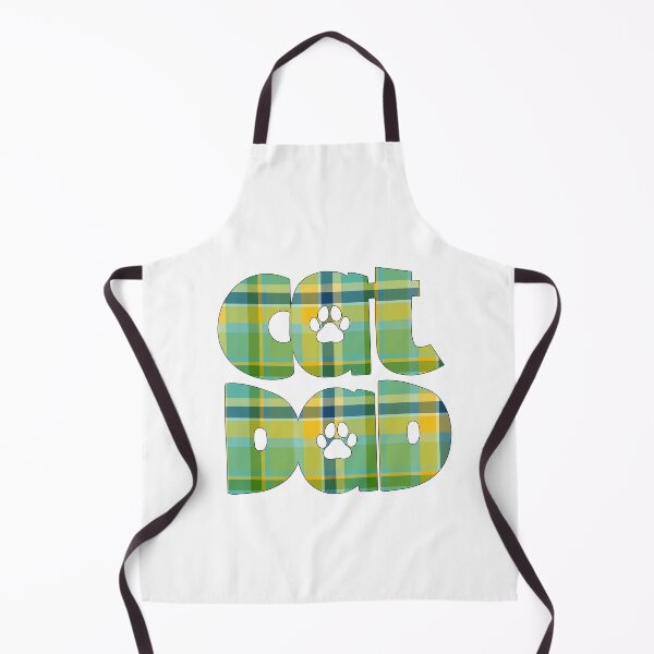 Item preview, Cat Dad Yellow Blue Green Plaid designed and sold by HeidiMyersArt.