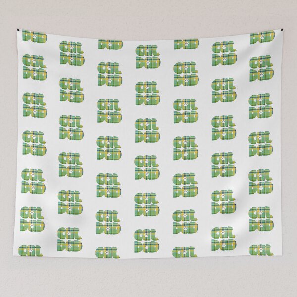 Item preview, Cat Dad Yellow Blue Green  Plaid designed and sold by HeidiMyersArt.