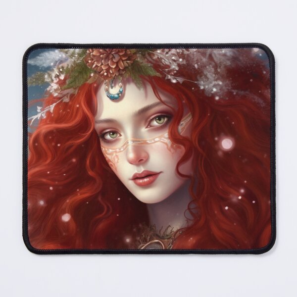 Item preview, Red Haired Celtic Deity, Fairy Female designed and sold by Art.Fusion.Studio.