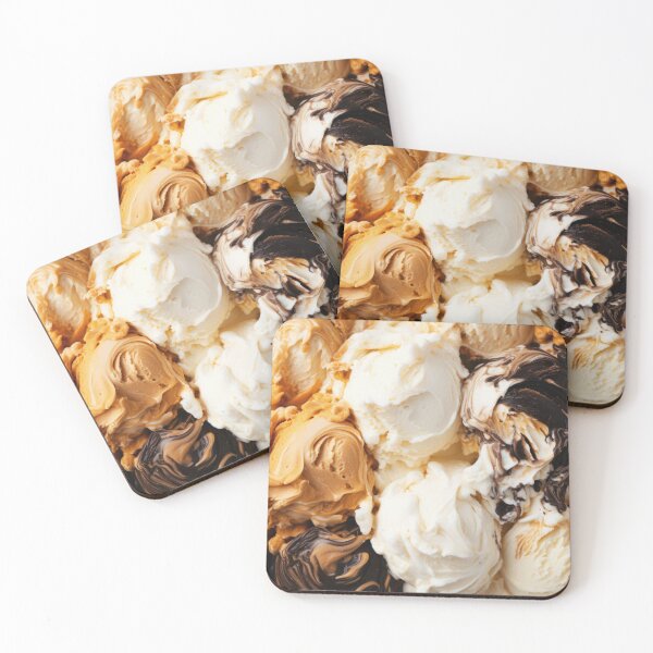 Item preview, Sundae Symphony - Vanilla and Chocolate Icecream Art designed and sold by lematworks.