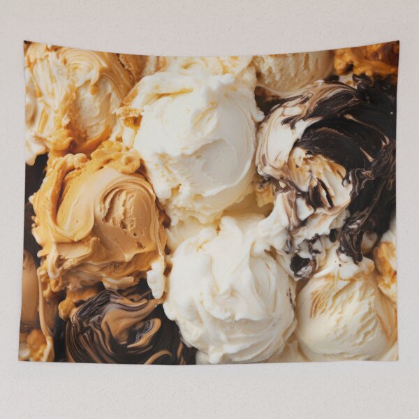 Item preview, Sundae Symphony - Vanilla and Chocolate Icecream Art designed and sold by lematworks.