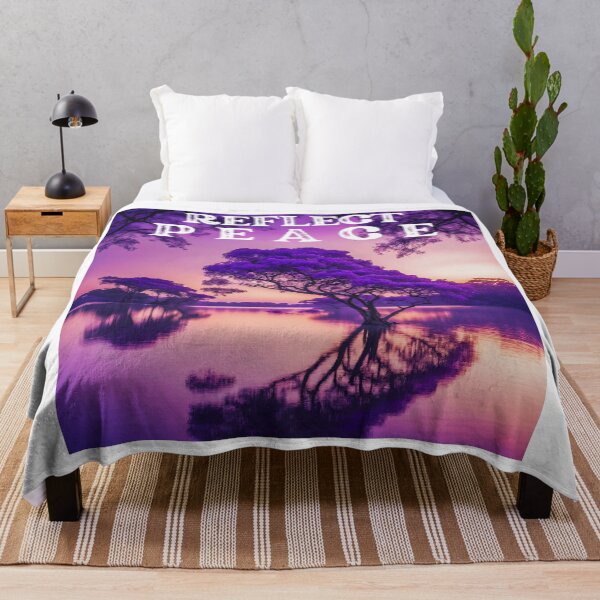Item preview, Reflect Peace Serene Jacaranda Tree Sunset  designed and sold by Fredster1966.