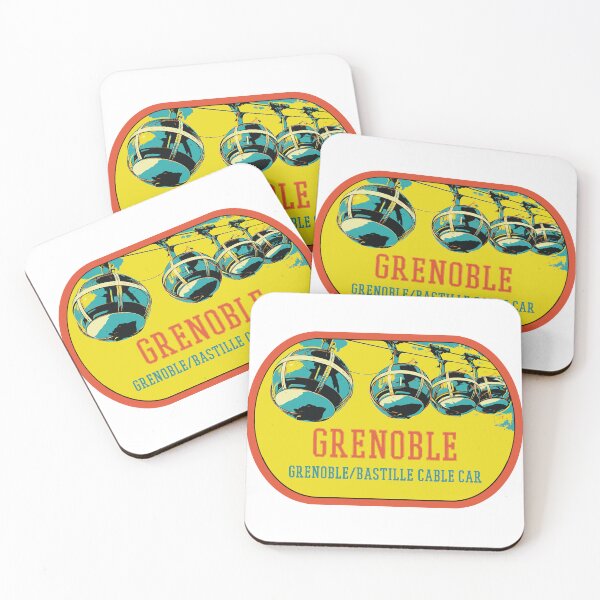 Item preview, Illustrated Grenoble Cable Car Print - Iconic Alpine Views designed and sold by Lemomo-artworks.