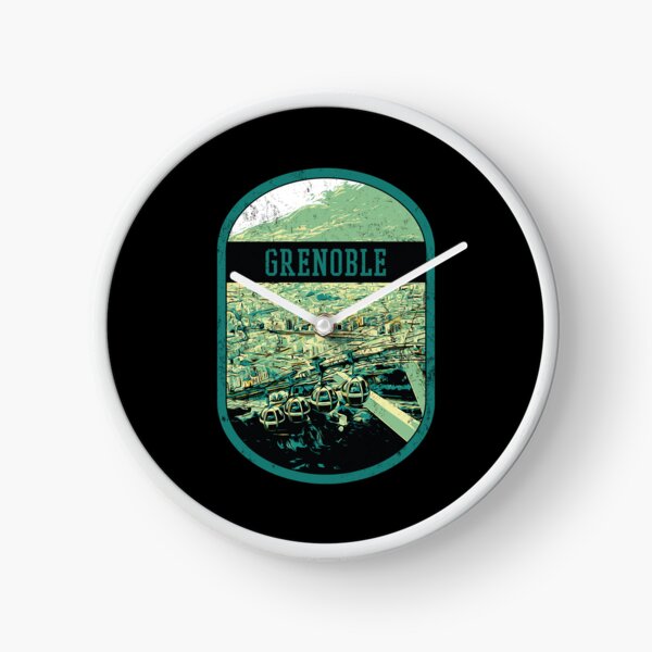 Item preview, Grenoble Cityscape with Cable Car Illustration - French Alpine Panorama designed and sold by Lemomo-artworks.