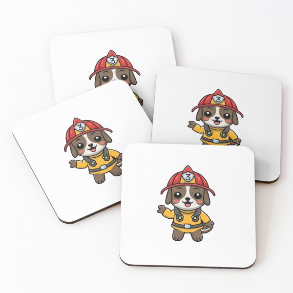Item preview, Cute Fire Fighter Dog Comic Drawing designed and sold by vetshop.