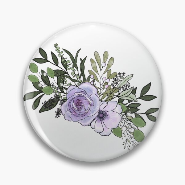 Item preview, Purple Roses Spray Bouquet designed and sold by HeidiMyersArt.