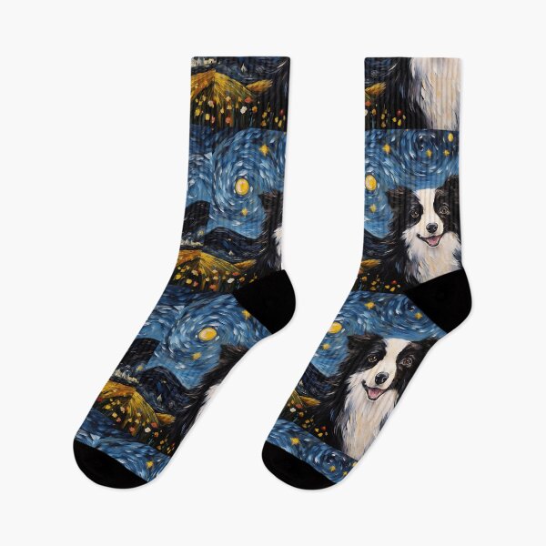 Item preview, Artistic Canine under Van Gogh's Sky - Vintage Watercolor Blend designed and sold by Silver Medal.