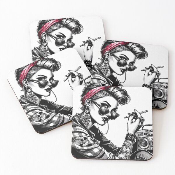 Artikelvorschau, Rockabilly-Retro-Mädchen entworfen und verkauft von Inkstorm-London.