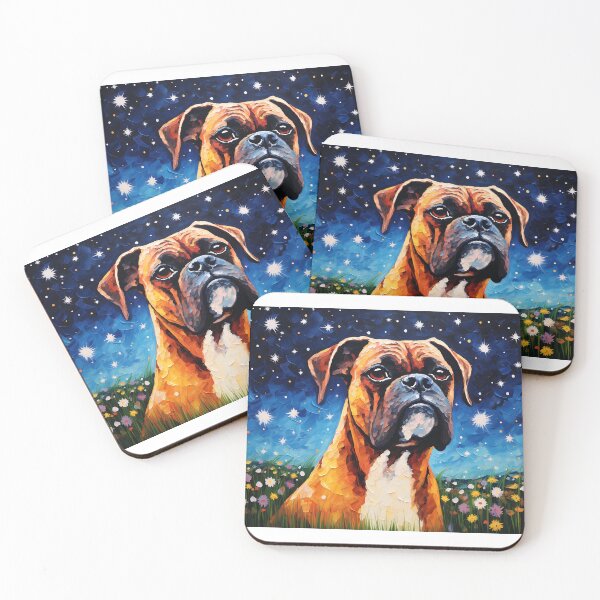 Item preview, Whimsical Watercolor Night - Van Gogh's Canine Interpretation designed and sold by Silver Medal.