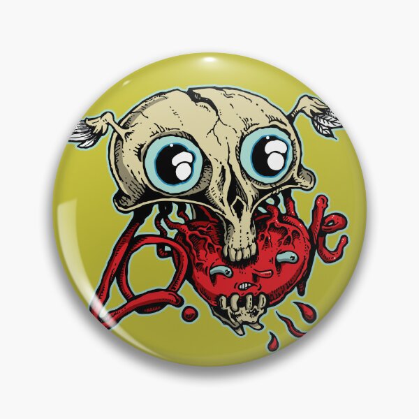 Item preview, Mordeduras de amor: calavera voladora designed and sold by Legless Mermaid.