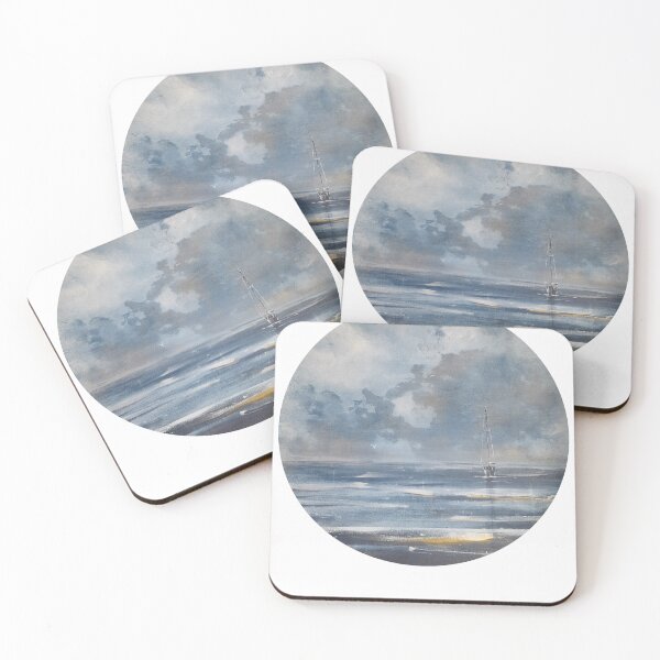 Item preview, Lone Boat In Tasman Bay (Circular) designed and sold by downunder-gal.
