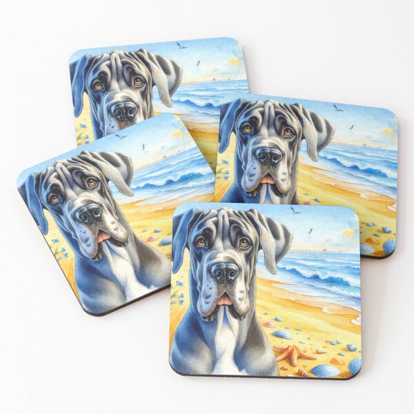 Item preview, Great Dane at the Beach designed and sold by ChrisButler.