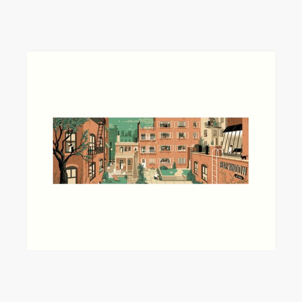 Item preview, Travel Posters - Hitchcock's Rear Window - Greenwitch Village New York designed and sold by ruiricardo.