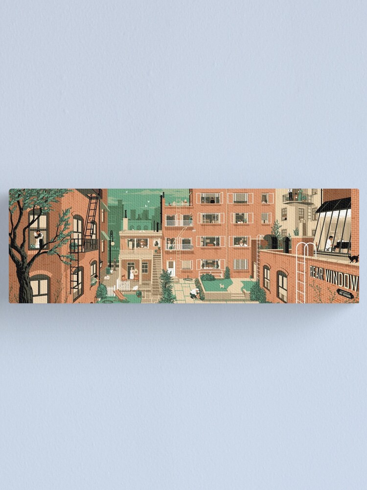 Alternate view of Travel Posters - Hitchcock's Rear Window - Greenwitch Village New York Canvas Print