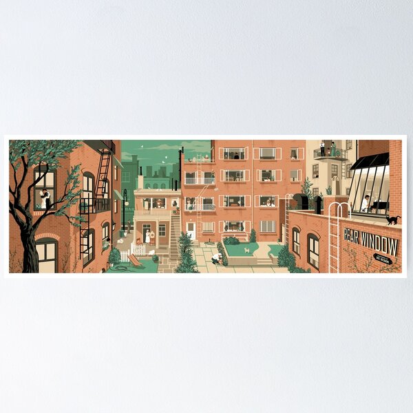 Item preview, Travel Posters - Hitchcock's Rear Window - Greenwitch Village New York designed and sold by ruiricardo.
