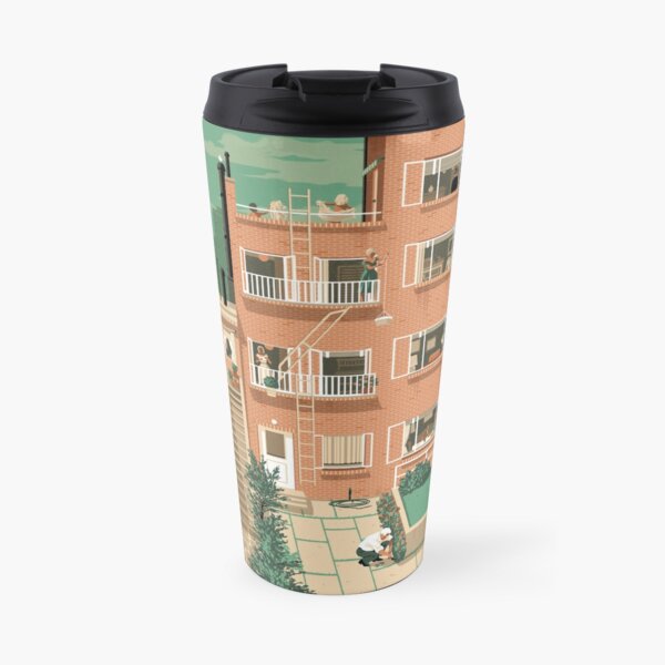 Travel Posters - Hitchcock's Rear Window - Greenwitch Village New York Travel Mug