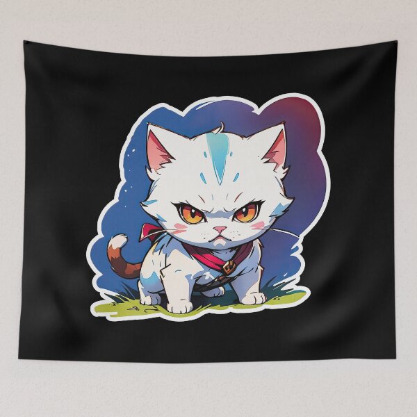 Item preview, Cat Assassin, Chibi, Manga, Anime, Cat Lovers Funny designed and sold by Porcupine Tees ⭐⭐⭐⭐⭐.