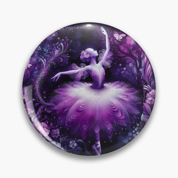 Item preview, Ballerina With Purple Glitters and Kaleidoscopes of Flowers designed and sold by Witsprings.