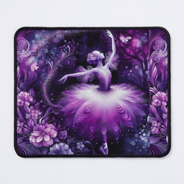 Item preview, Ballerina With Purple Glitters and Kaleidoscopes of Flowers designed and sold by Witsprings.