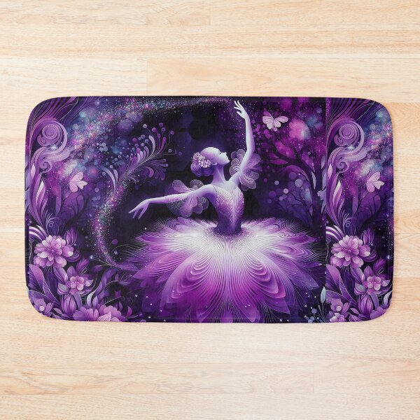 Item preview, Ballerina With Purple Glitters and Kaleidoscopes of Flowers designed and sold by Witsprings.