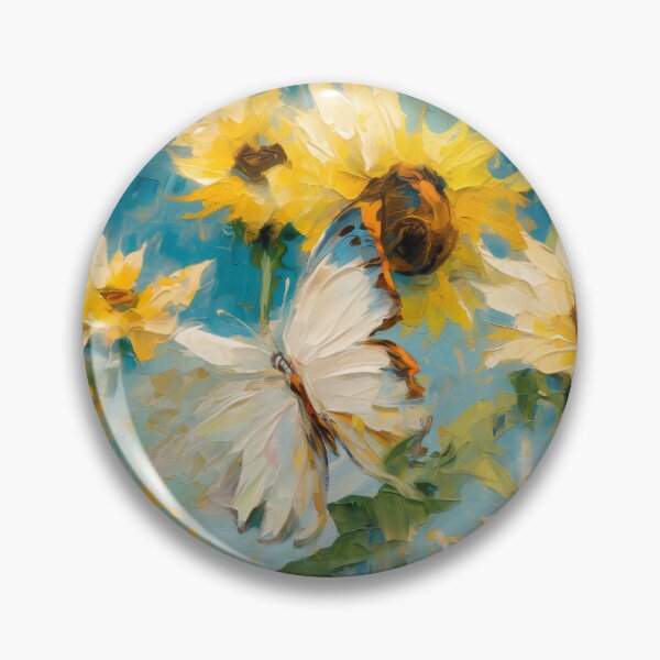 Item preview, Sunflowers & Butterflies - Impressionist Floral Pattern designed and sold by HAL2501.