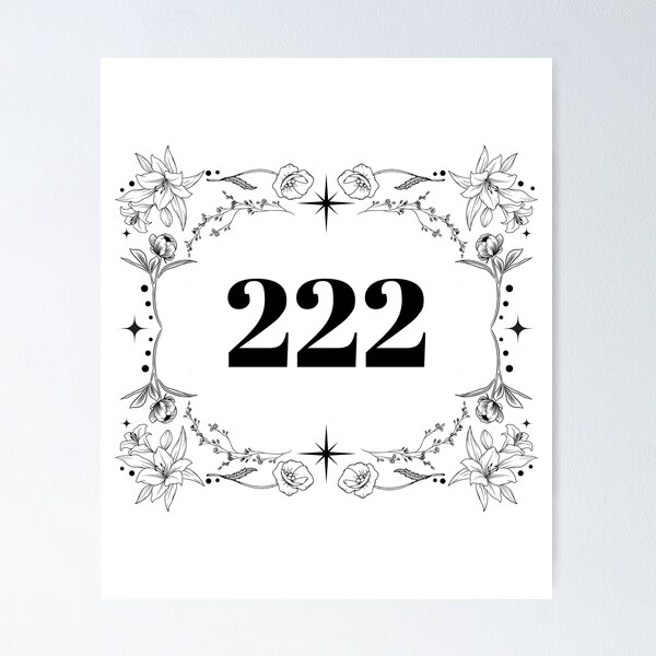 Item preview, Angel Numbers 222 Floral designed and sold by MystiqueButique.