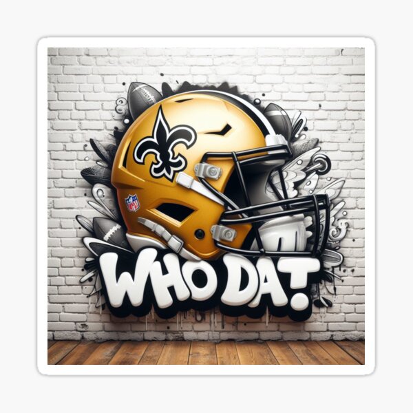 Item preview, Who Dat Saints Helmet  designed and sold by Cardsurveyors.