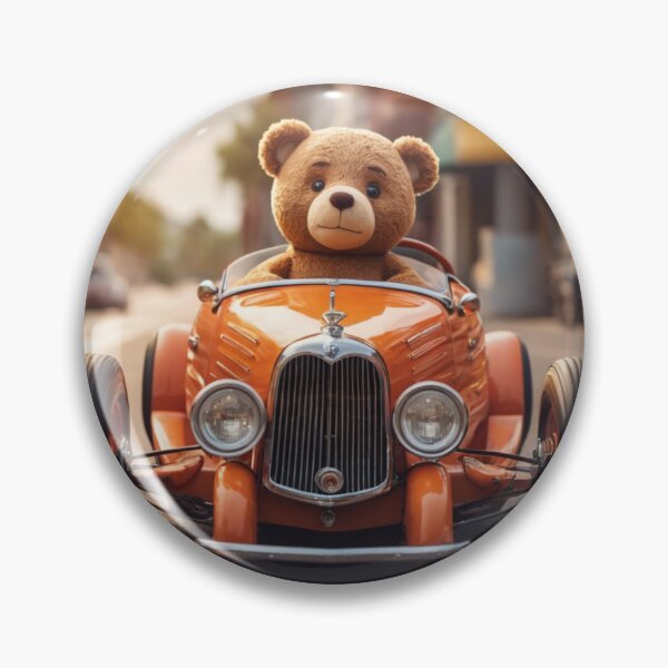 Item preview, Teddy toma el volante: el paseo de un osito de peluche en un auto clásico designed and sold by DotsAndDesigns.