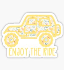 Floral Jeep (yellow) Sticker