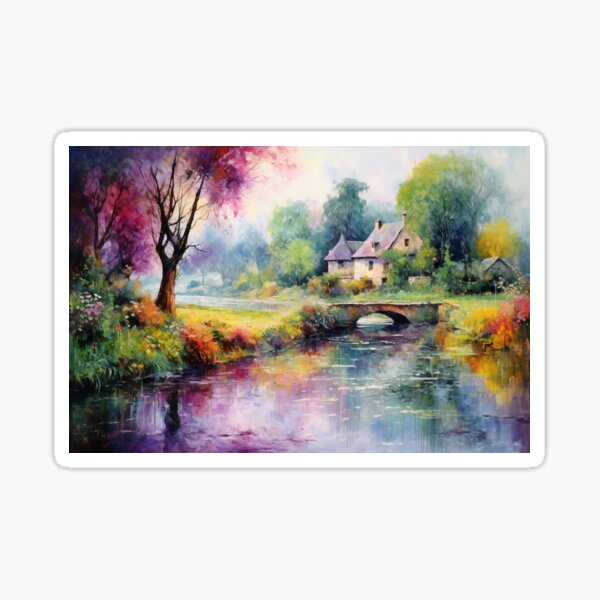 Vista previa del artículo con la obra «Sur de Francia: colorida pintura impresionista francesa», diseñado y vendido por Fantasy Masterpiece.