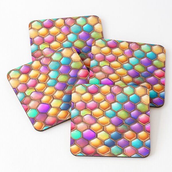 Item preview,  Marvelous Colorful Honeycomb Pattern  designed and sold by DigiDreamyArt.