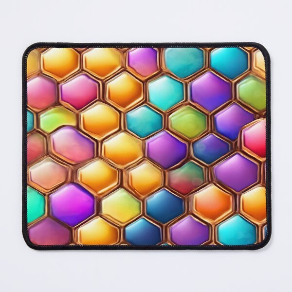 Item preview,  Marvelous Colorful Honeycomb Pattern  designed and sold by DigiDreamyArt.