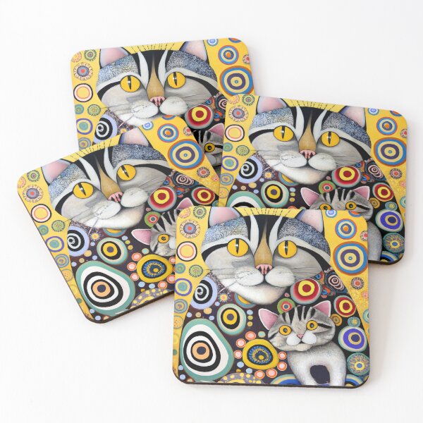 Item preview, Fur Beauty Klimt Inspired Cat Portrait designed and sold by Tamas Das.