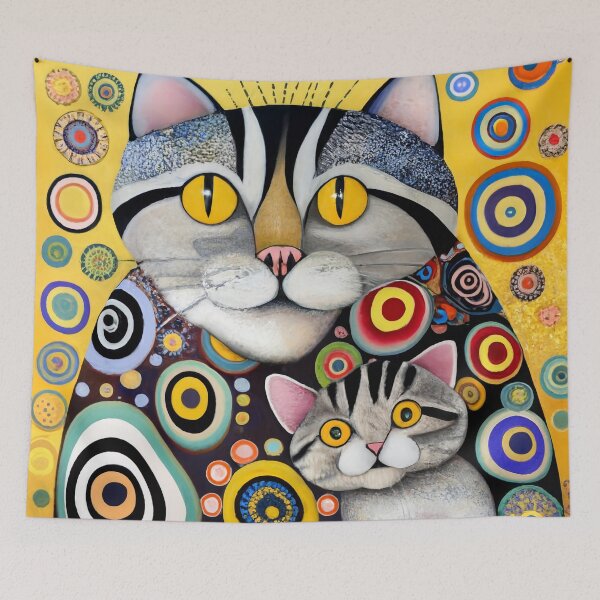 Item preview, Fur Beauty Klimt Inspired Cat Portrait designed and sold by Tamas Das.