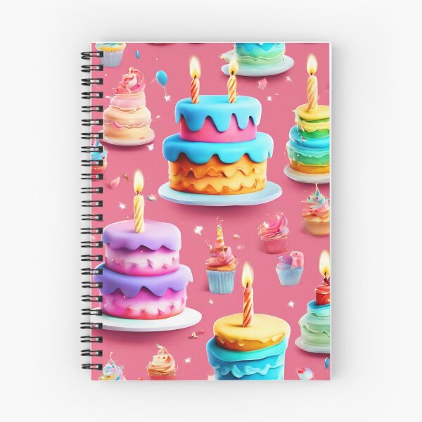 Item preview, Marvelous Colorful Birthday Cake Pattern  designed and sold by DigiDreamyArt.